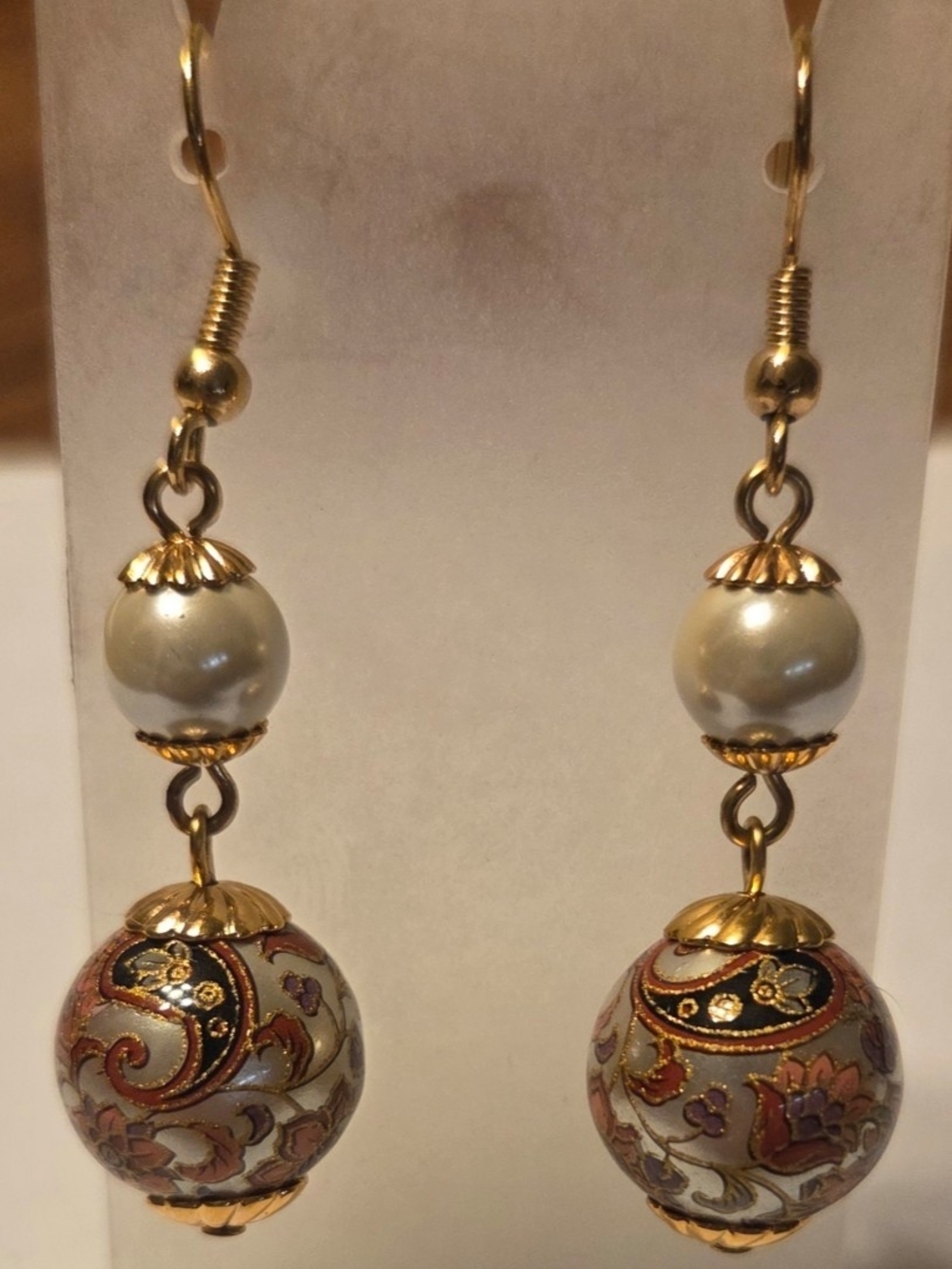 Handmade Japanese Tensha Bead Earrings
